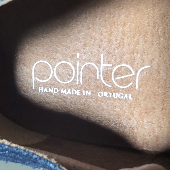 Sz 9.5/40 Pointer Navy Suede Oxfords Handmade in Portugal - Picture 6 of 7